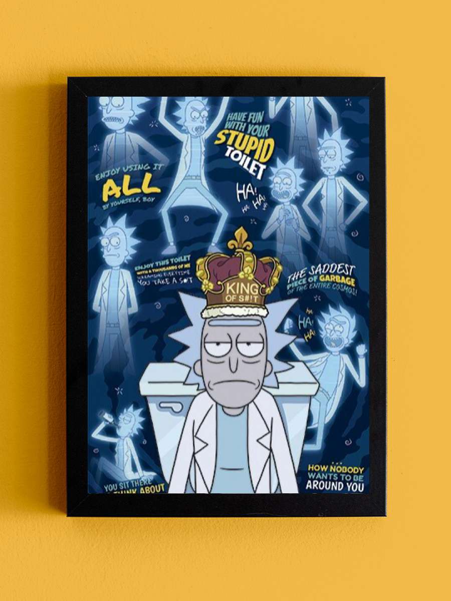 Rick & Morty - Doodoo Daddy Film Poster Tablo Siyah Çerçeveli Yüksek Kalite Film Duvar Tablo