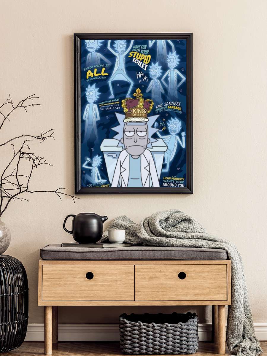 Rick & Morty - Doodoo Daddy Film Poster Tablo Siyah Çerçeveli Yüksek Kalite Film Duvar Tablo