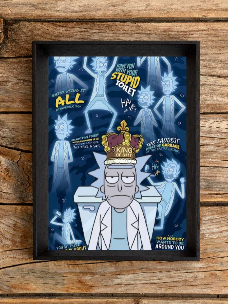 Rick & Morty - Doodoo Daddy Film Poster Tablo Siyah Çerçeveli Yüksek Kalite Film Duvar Tablo