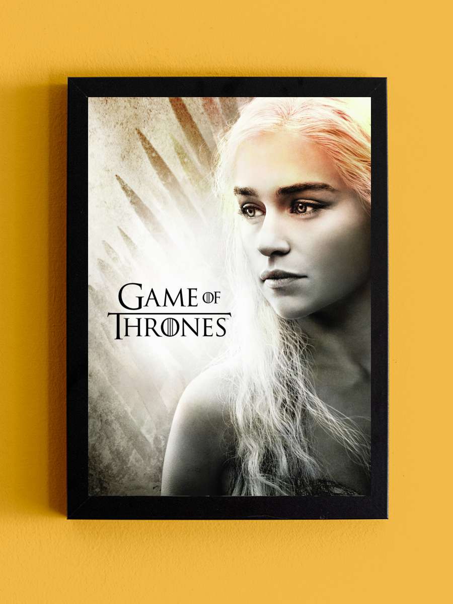 Game of Thrones - Daenerys… Daenerys Targaryen Film Poster Tablo Siyah Çerçeveli Yüksek Kalite Film Duvar Tablo