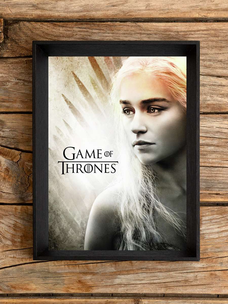 Game of Thrones - Daenerys… Daenerys Targaryen Film Poster Tablo Siyah Çerçeveli Yüksek Kalite Film Duvar Tablo