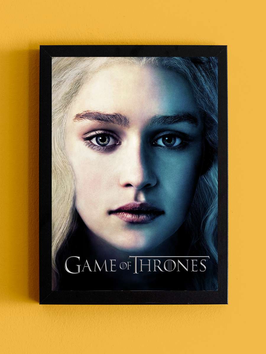 Game of Thrones - Daenerys… Daenerys Targaryen Film Poster Tablo Siyah Çerçeveli Yüksek Kalite Film Duvar Tablo