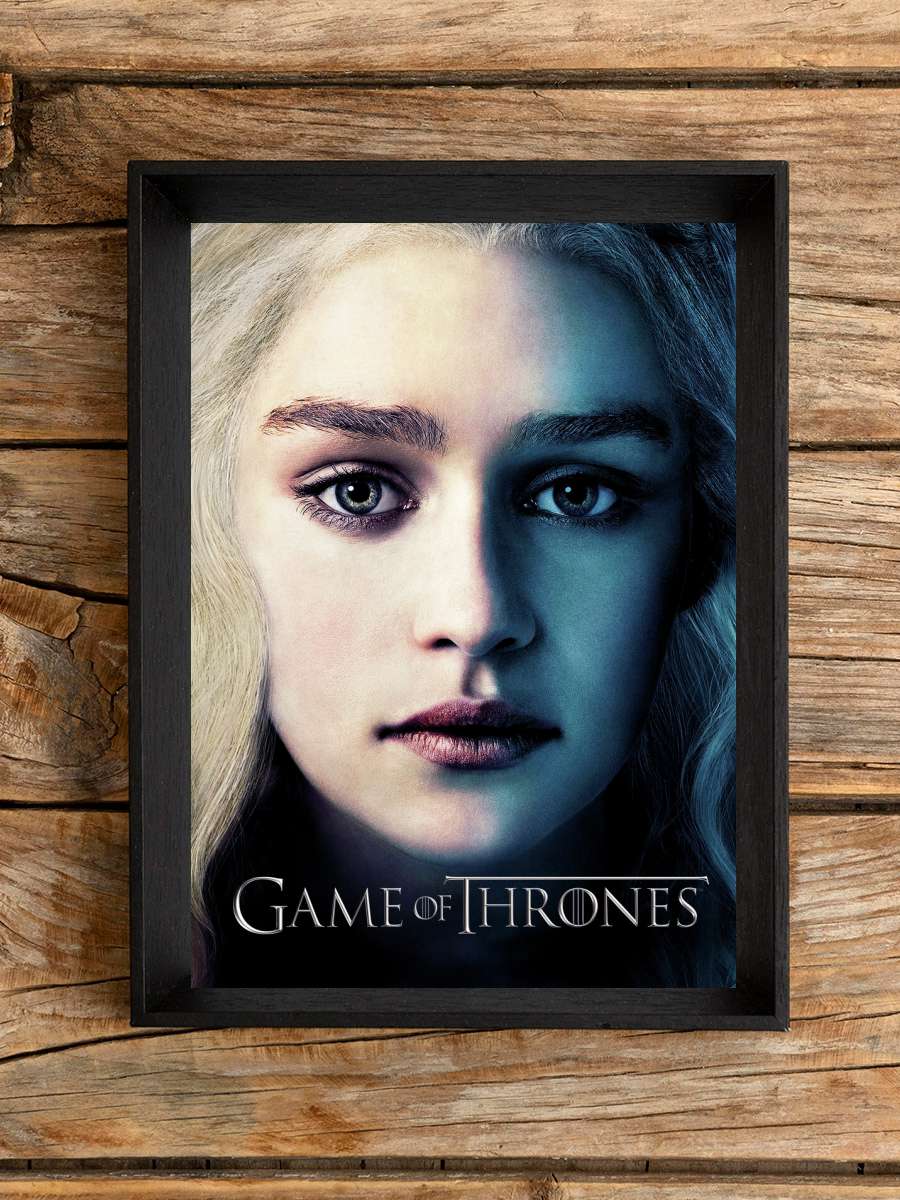 Game of Thrones - Daenerys… Daenerys Targaryen Film Poster Tablo Siyah Çerçeveli Yüksek Kalite Film Duvar Tablo