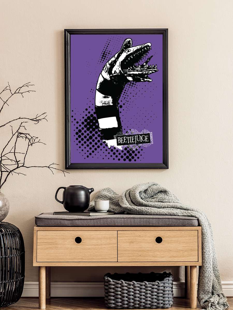 Beetlejuice - Sandworm Film Poster Tablo Siyah Çerçeveli Yüksek Kalite Film Duvar Tablo