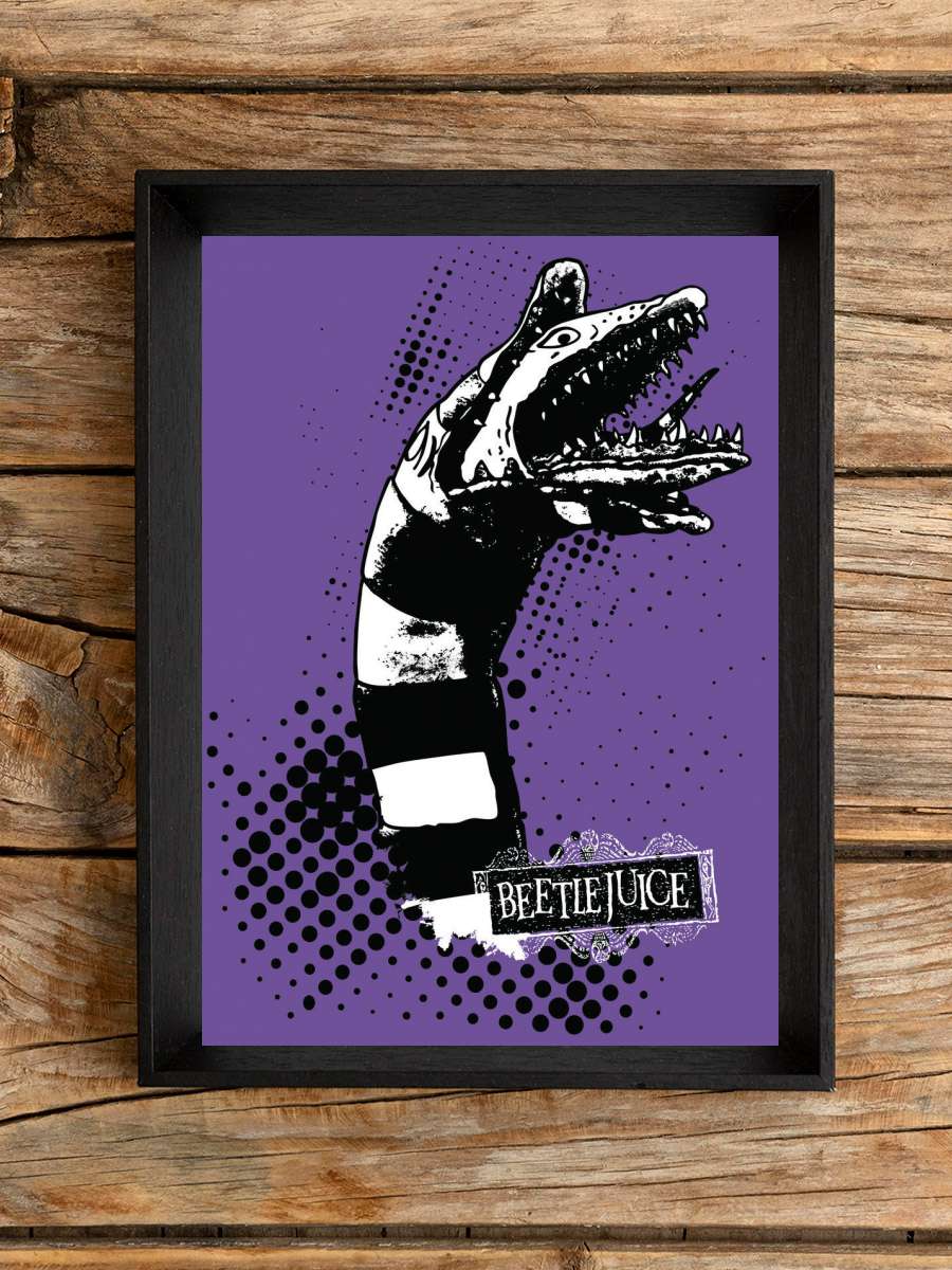 Beetlejuice - Sandworm Film Poster Tablo Siyah Çerçeveli Yüksek Kalite Film Duvar Tablo