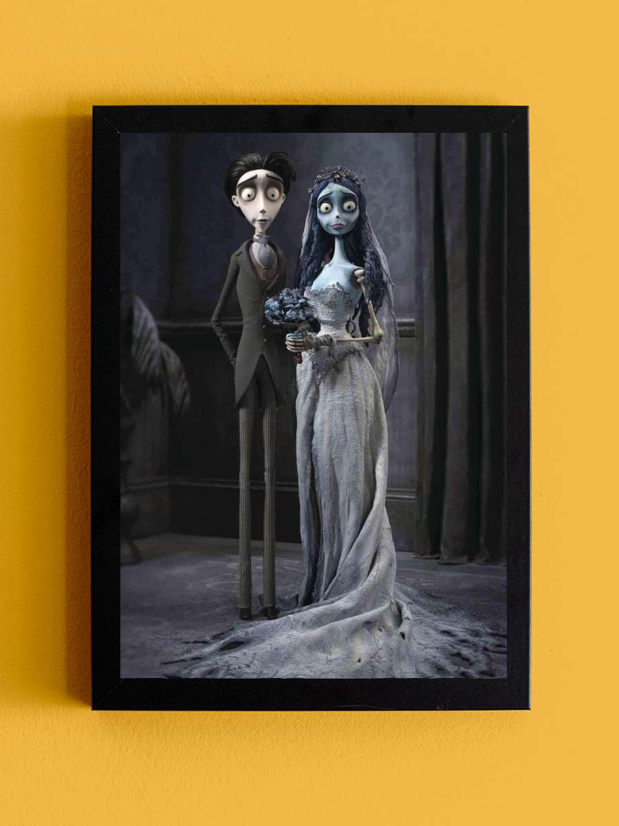 Corpse Bride - Victor & Emily Film Poster Tablo Siyah Çerçeveli Yüksek Kalite Film Duvar Tablo