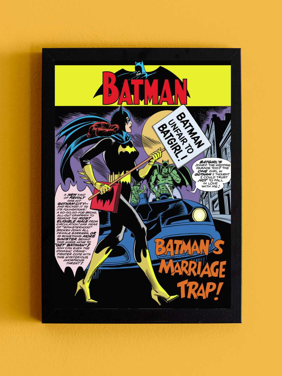 Batman's marriage Film Poster Tablo Siyah Çerçeveli Yüksek Kalite Film Duvar Tablo