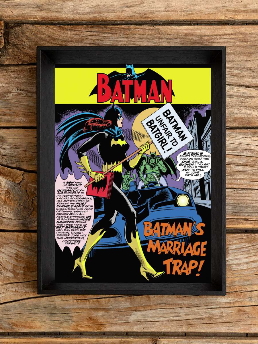 Batman's marriage Film Poster Tablo Siyah Çerçeveli Yüksek Kalite Film Duvar Tablo