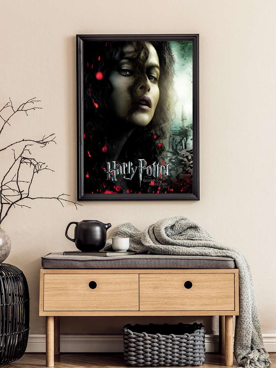 Bellatrix Lestrange - Deathly… Deathly Hallows Film Poster Tablo Siyah Çerçeveli Yüksek Kalite Film Duvar Tablo