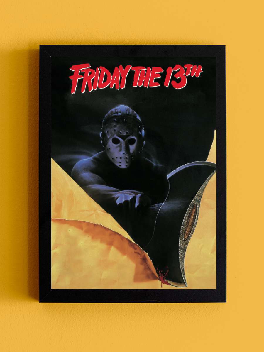 Friday The 13th - 1982 Film Poster Tablo Siyah Çerçeveli Yüksek Kalite Film Duvar Tablo