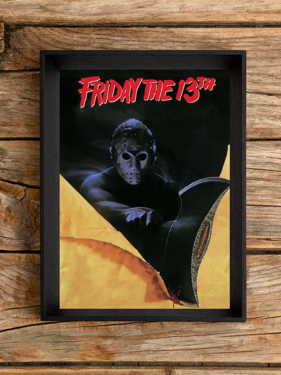 Friday The 13th - 1982 Film Poster Tablo Siyah Çerçeveli Yüksek Kalite Film Duvar Tablo