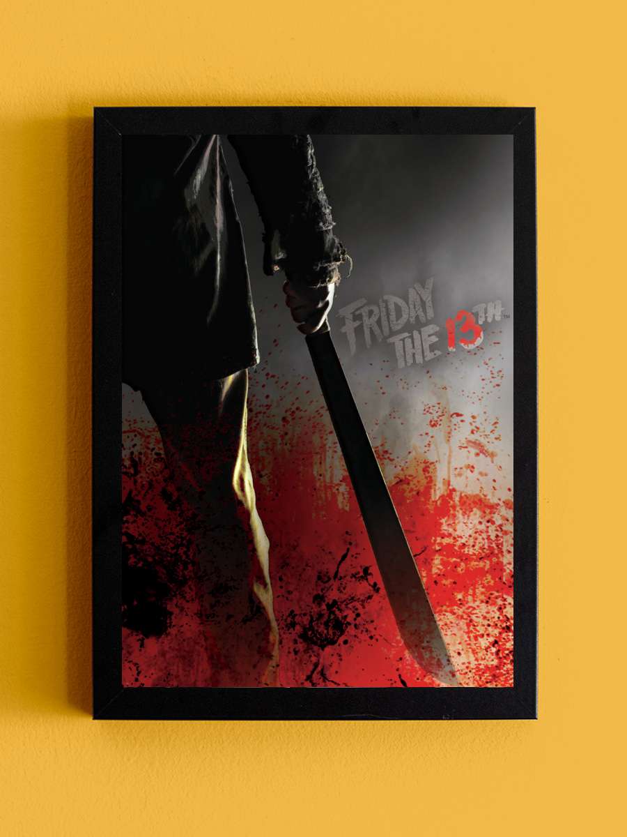 Friday the 13th - Creepy night Film Poster Tablo Siyah Çerçeveli Yüksek Kalite Film Duvar Tablo