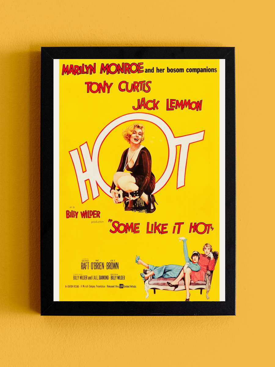 Some Like it Hot / Marilyn… Marilyn Monroe (Retro Movie) Film Poster Tablo Siyah Çerçeveli Yüksek Kalite Film Duvar Tablo