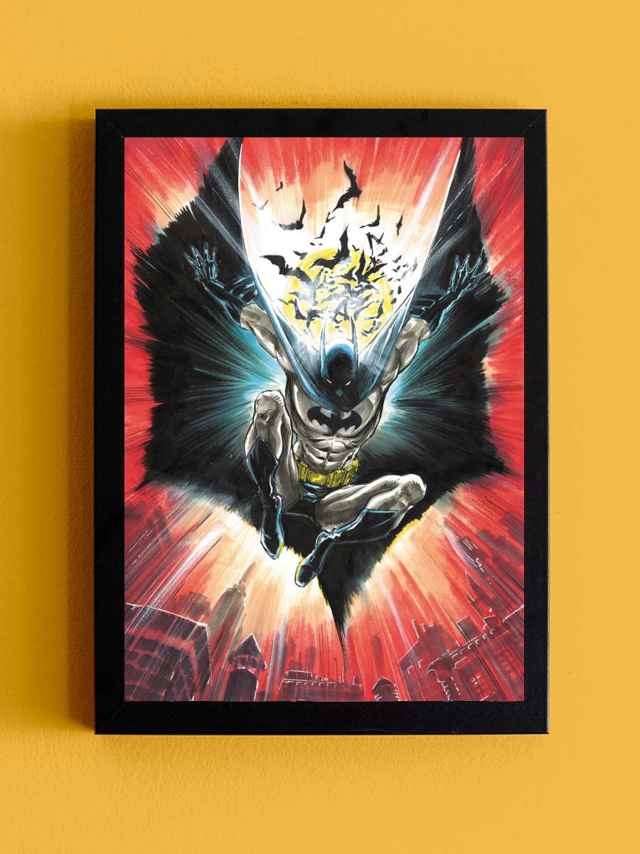 Batman - Dark Knighht of Gotham Film Poster Tablo Siyah Çerçeveli Yüksek Kalite Film Duvar Tablo