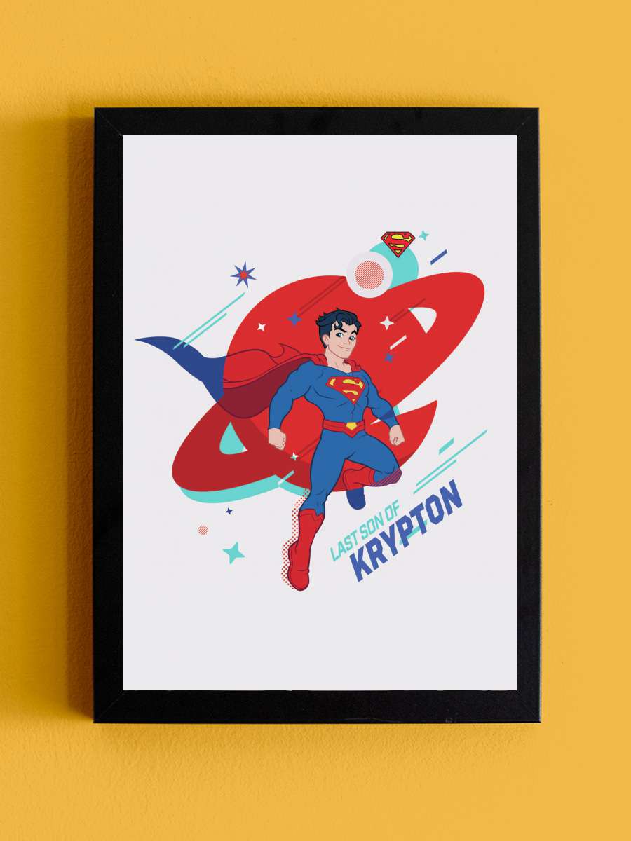 Superman - Krypton Film Poster Tablo Siyah Çerçeveli Yüksek Kalite Film Duvar Tablo