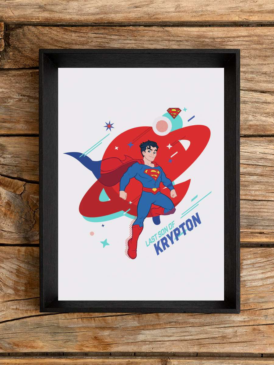 Superman - Krypton Film Poster Tablo Siyah Çerçeveli Yüksek Kalite Film Duvar Tablo