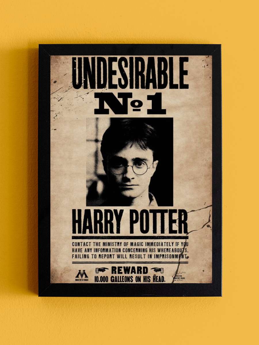 Harry Potter - Undesirable no.1 Film Poster Tablo Siyah Çerçeveli Yüksek Kalite Film Duvar Tablo