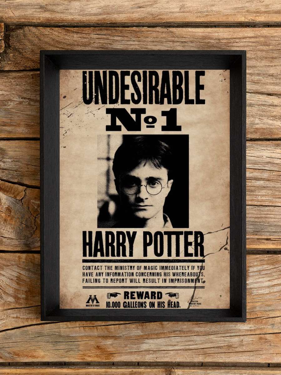 Harry Potter - Undesirable no.1 Film Poster Tablo Siyah Çerçeveli Yüksek Kalite Film Duvar Tablo