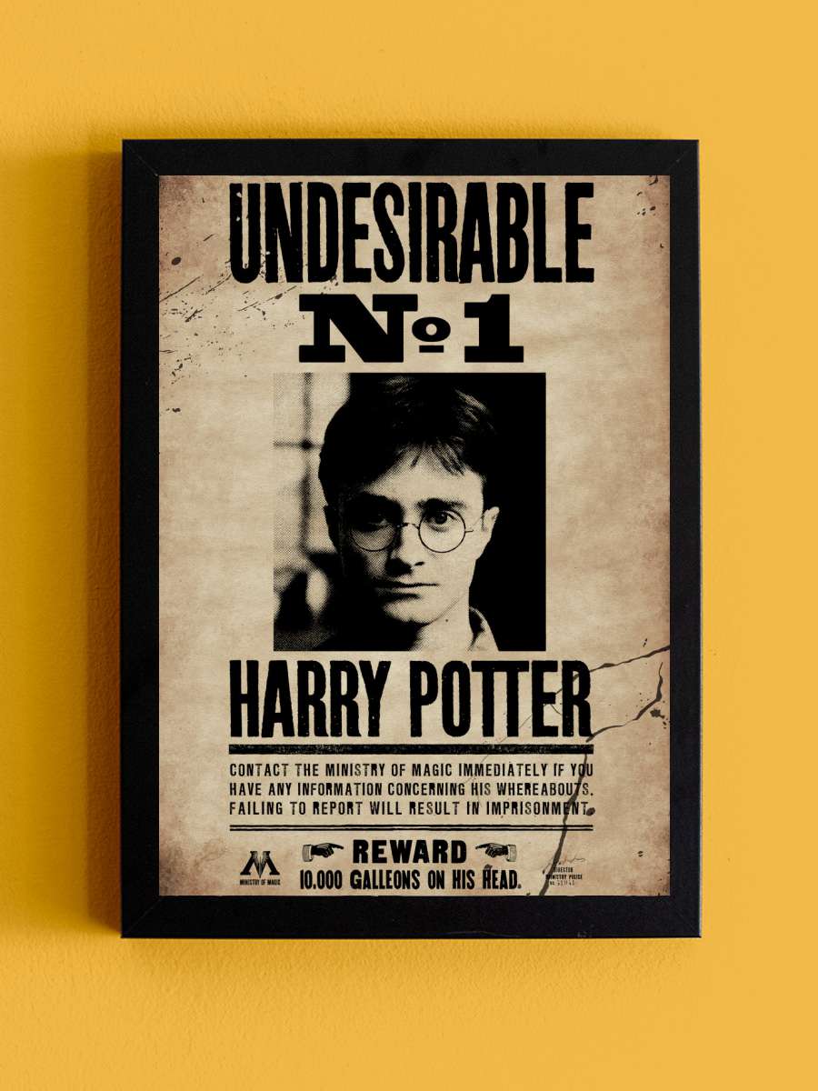 Harry Potter - Undesirable No 1 Film Poster Tablo Siyah Çerçeveli Yüksek Kalite Film Duvar Tablo