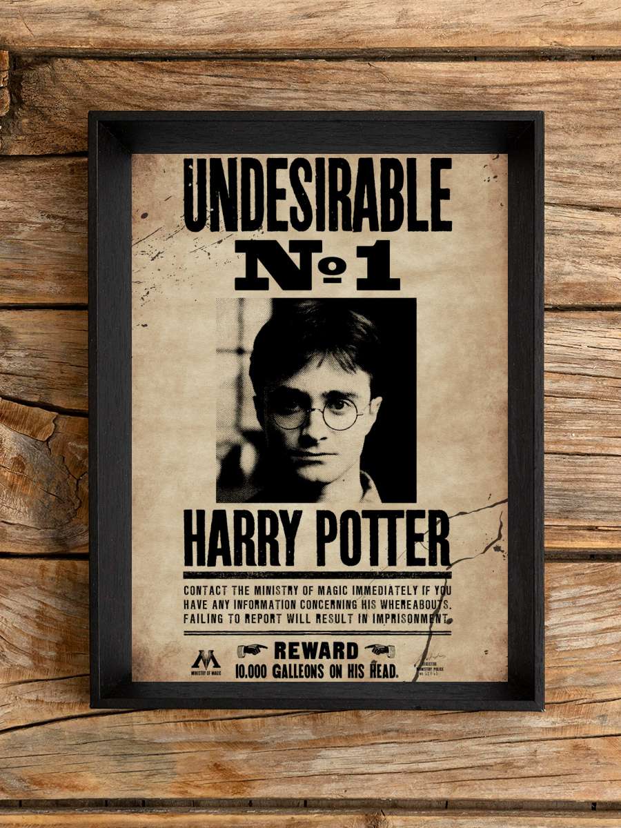 Harry Potter - Undesirable No 1 Film Poster Tablo Siyah Çerçeveli Yüksek Kalite Film Duvar Tablo