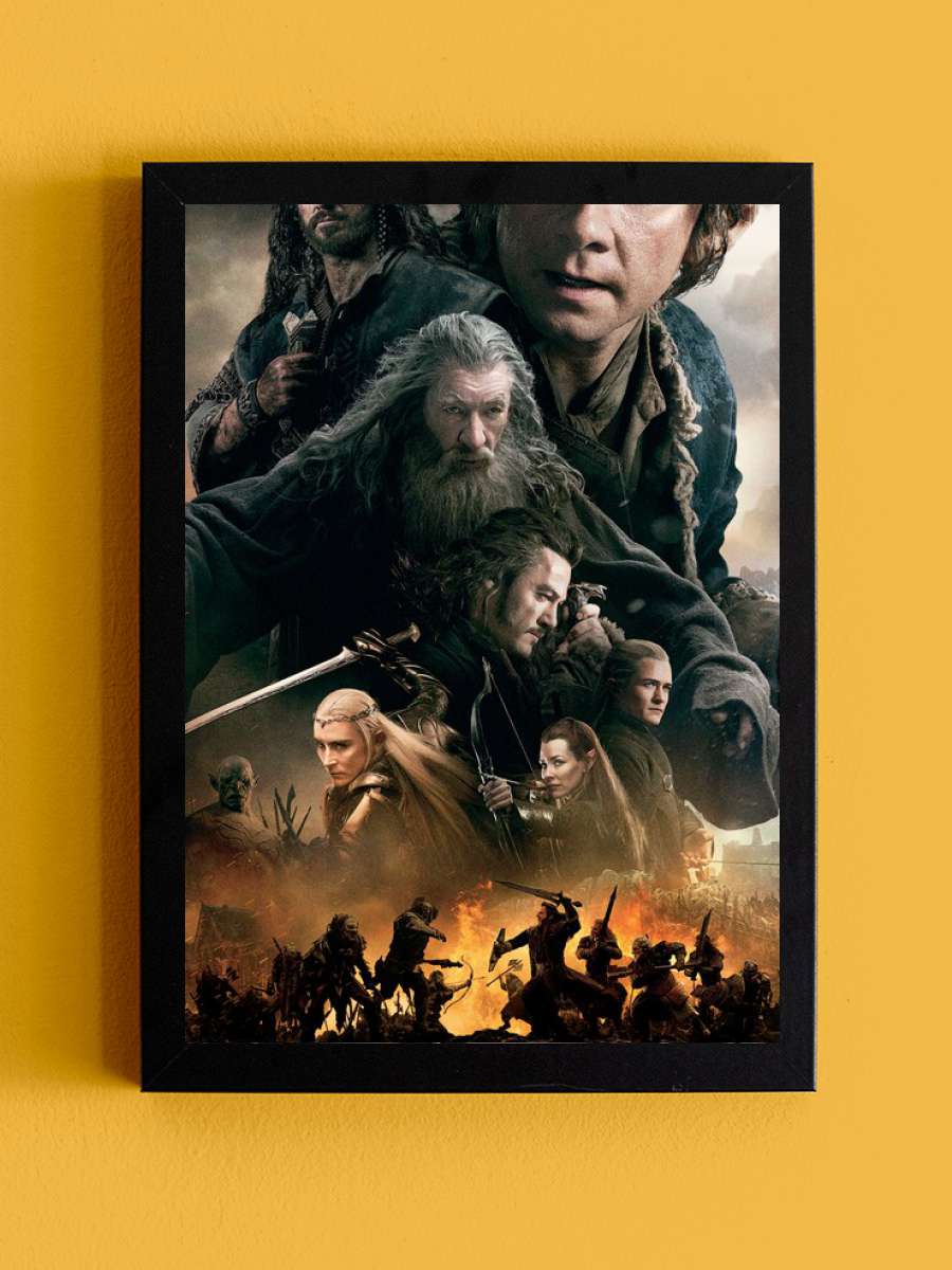 The Hobbit - Battle of the… the Five Armies Film Poster Tablo Siyah Çerçeveli Yüksek Kalite Film Duvar Tablo