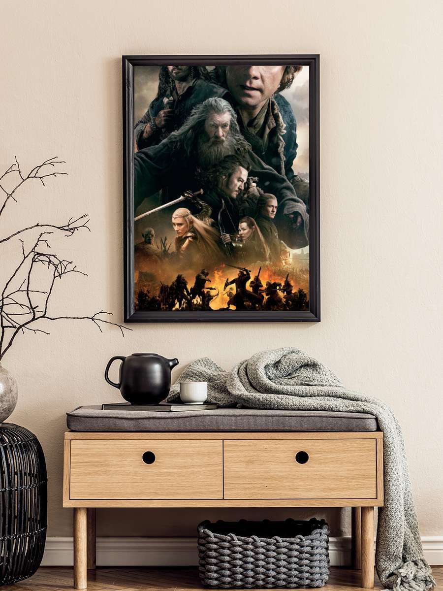 The Hobbit - Battle of the… the Five Armies Film Poster Tablo Siyah Çerçeveli Yüksek Kalite Film Duvar Tablo