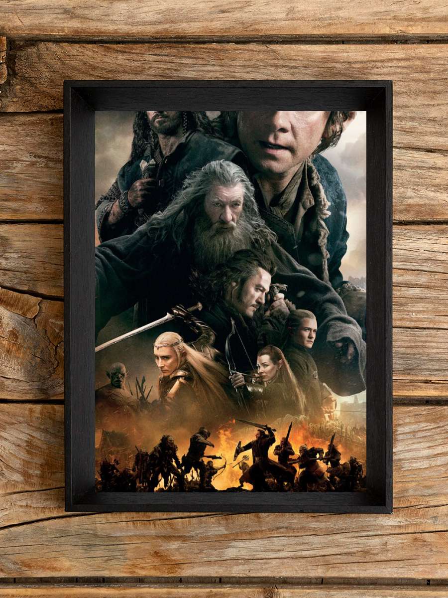 The Hobbit - Battle of the… the Five Armies Film Poster Tablo Siyah Çerçeveli Yüksek Kalite Film Duvar Tablo