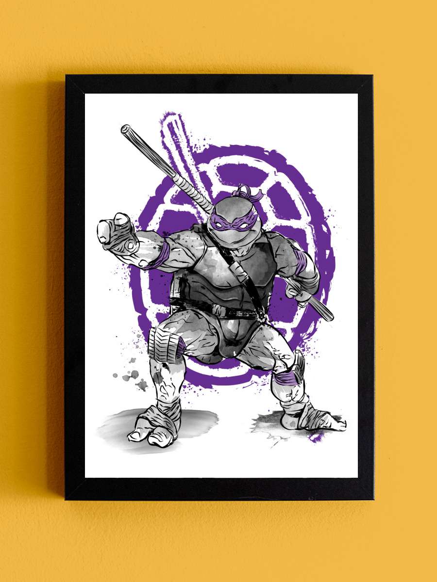 Donatello sumi e Film Poster Tablo Siyah Çerçeveli Yüksek Kalite Film Duvar Tablo