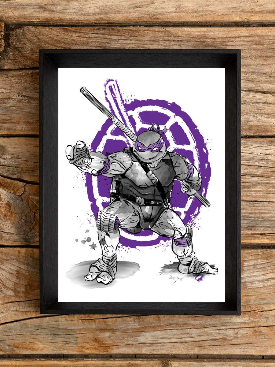 Donatello sumi e Film Poster Tablo Siyah Çerçeveli Yüksek Kalite Film Duvar Tablo