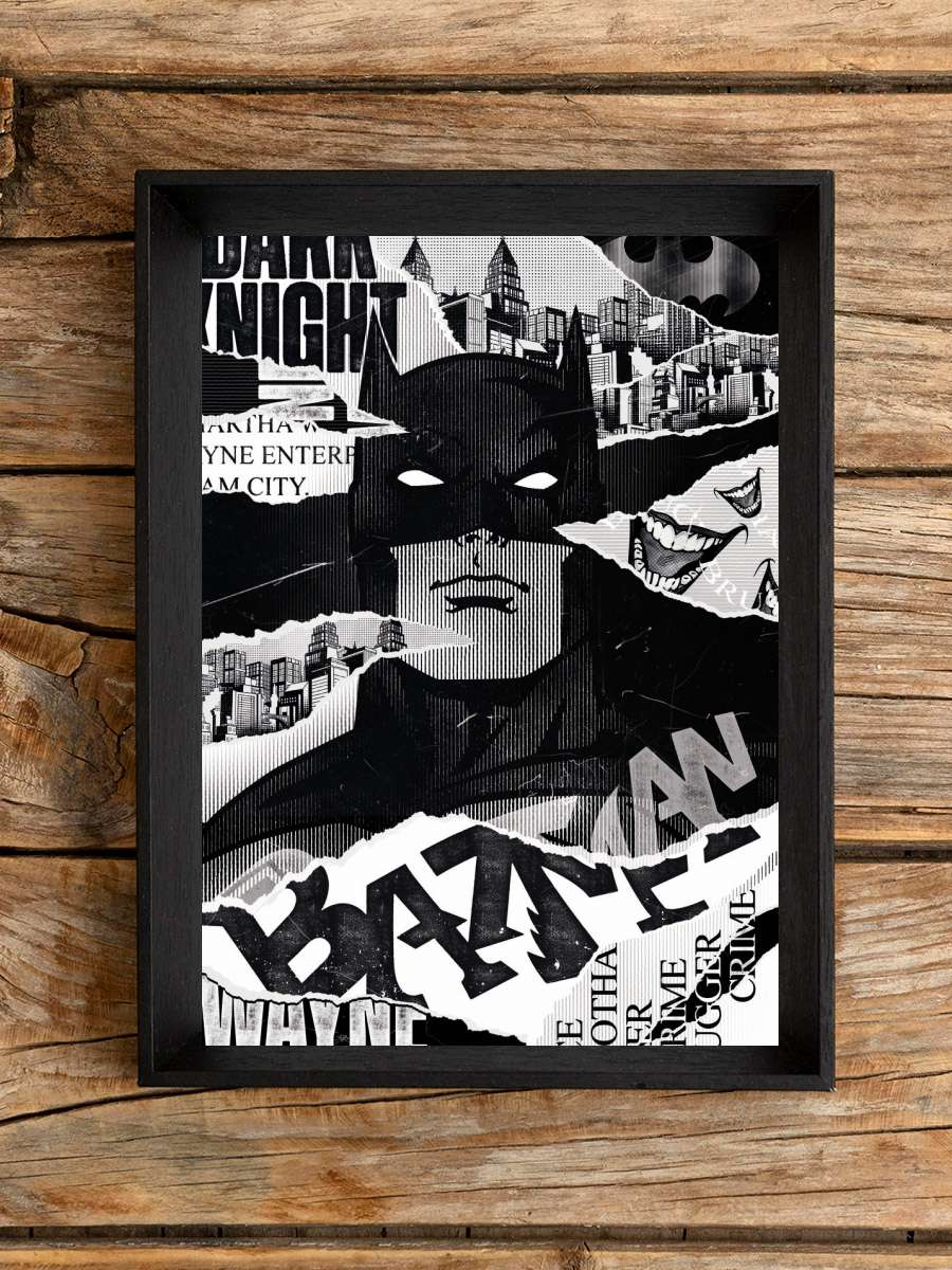 Batman - Dark Knight Film Poster Tablo Siyah Çerçeveli Yüksek Kalite Film Duvar Tablo