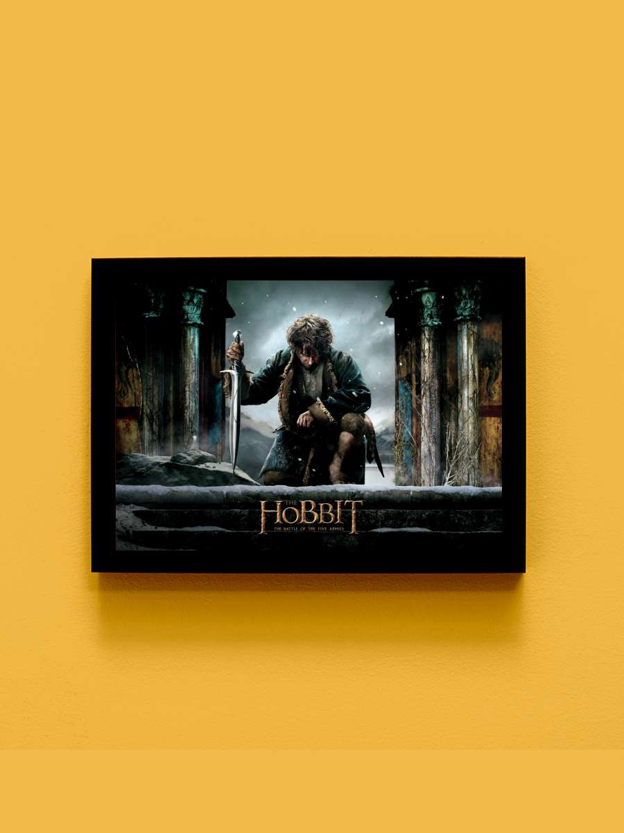 Hobbit - Bilbo Baggins Film Poster Tablo Siyah Çerçeveli Yüksek Kalite Film Duvar Tablo