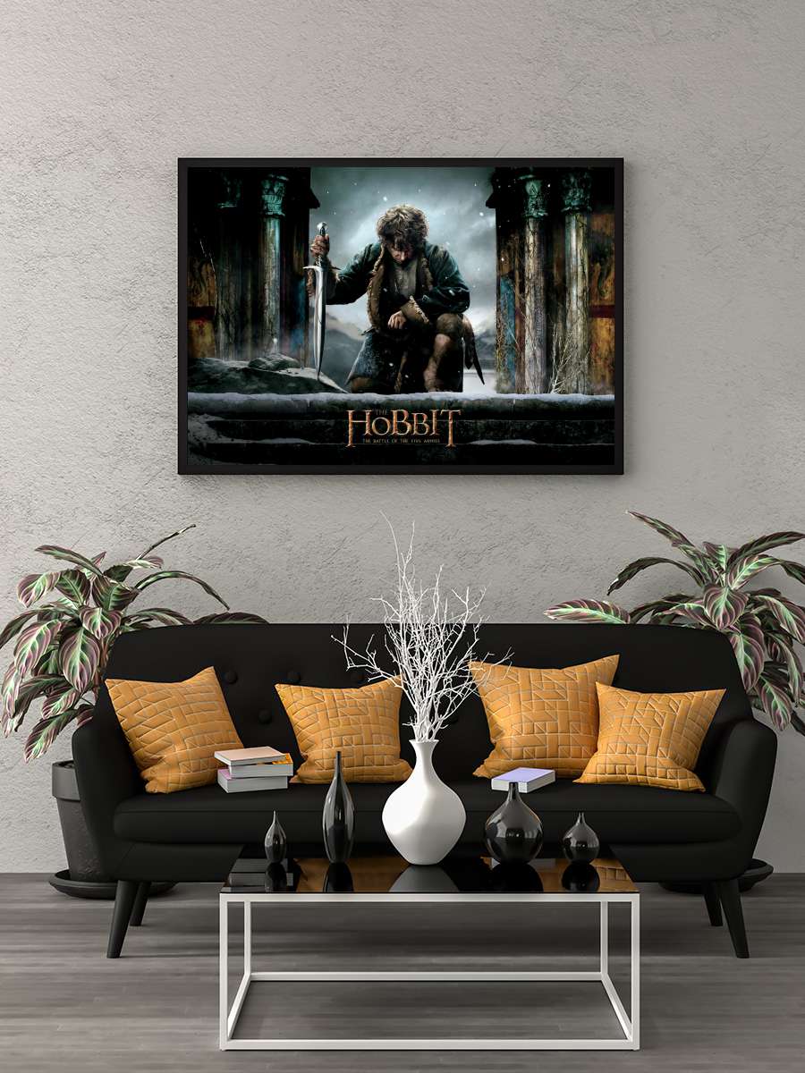 Hobbit - Bilbo Baggins Film Poster Tablo Siyah Çerçeveli Yüksek Kalite Film Duvar Tablo