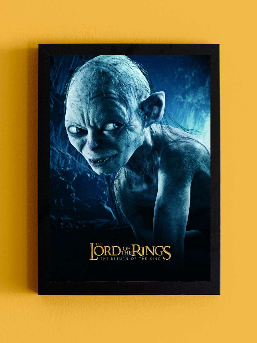 The Lord of the Rings - Gollum Film Poster Tablo Siyah Çerçeveli Yüksek Kalite Film Duvar Tablo