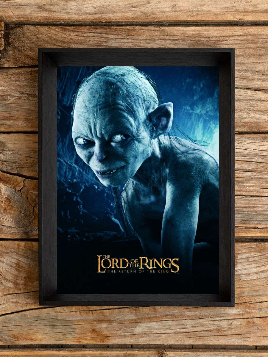 The Lord of the Rings - Gollum Film Poster Tablo Siyah Çerçeveli Yüksek Kalite Film Duvar Tablo