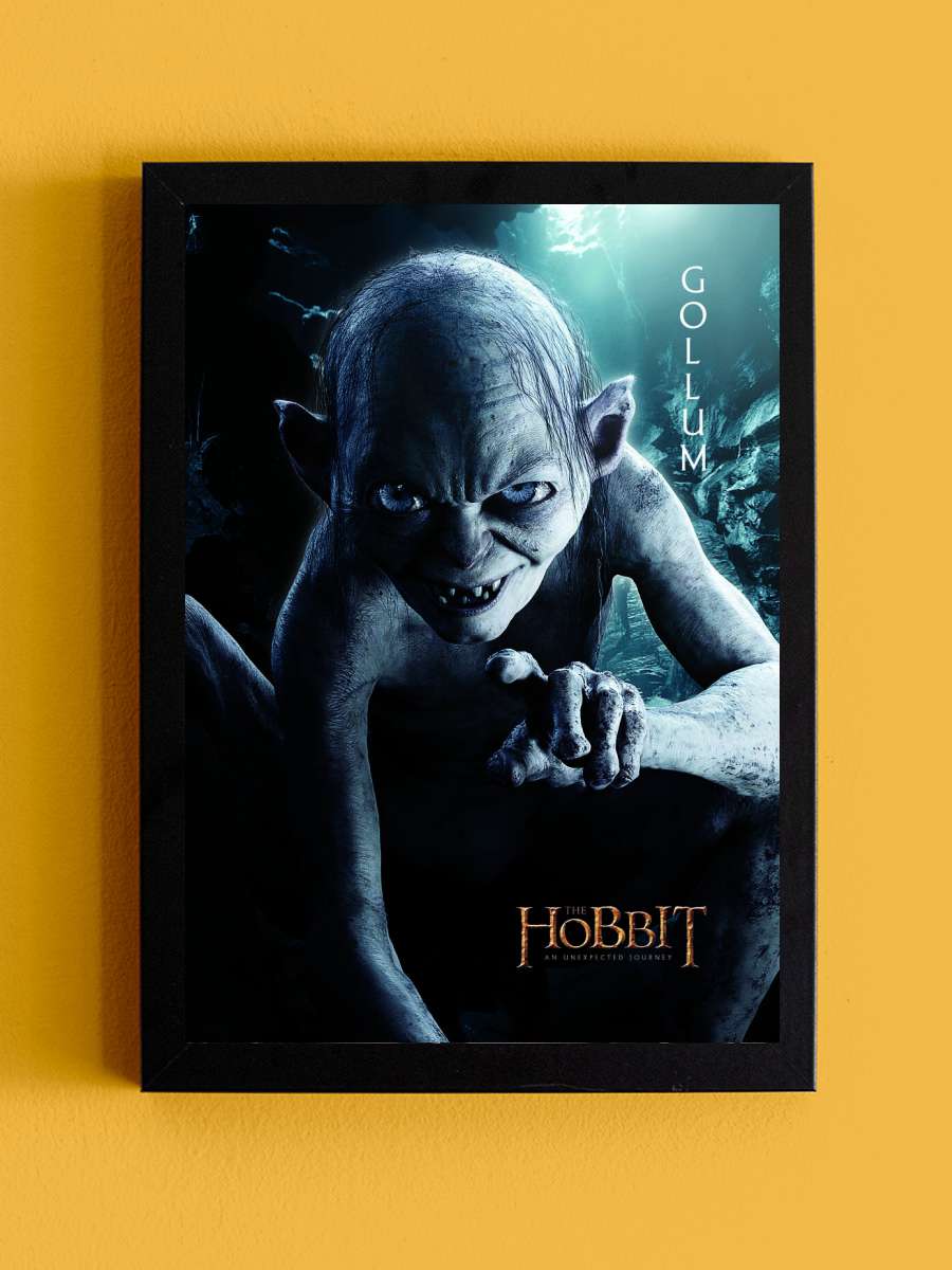 Hobbit - Gollum Film Poster Tablo Siyah Çerçeveli Yüksek Kalite Film Duvar Tablo