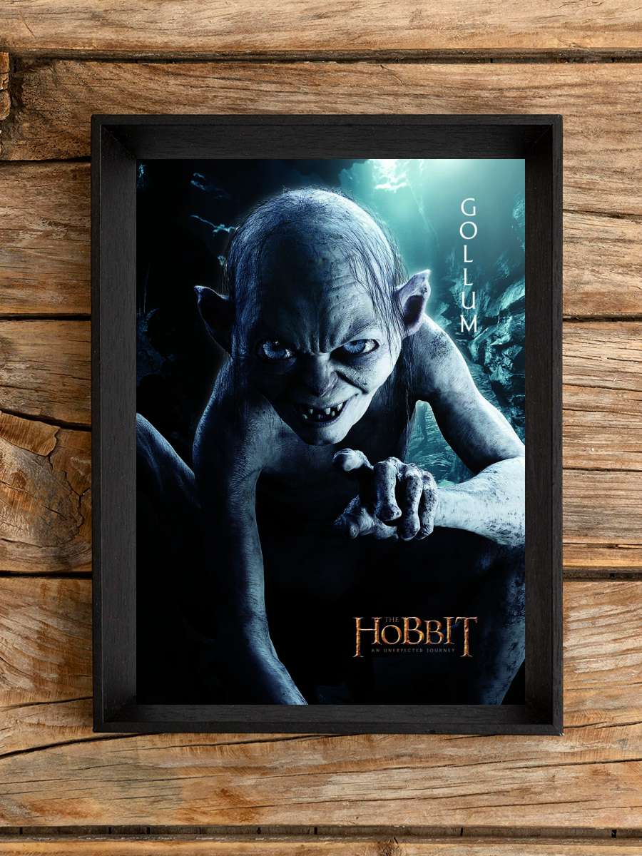 Hobbit - Gollum Film Poster Tablo Siyah Çerçeveli Yüksek Kalite Film Duvar Tablo