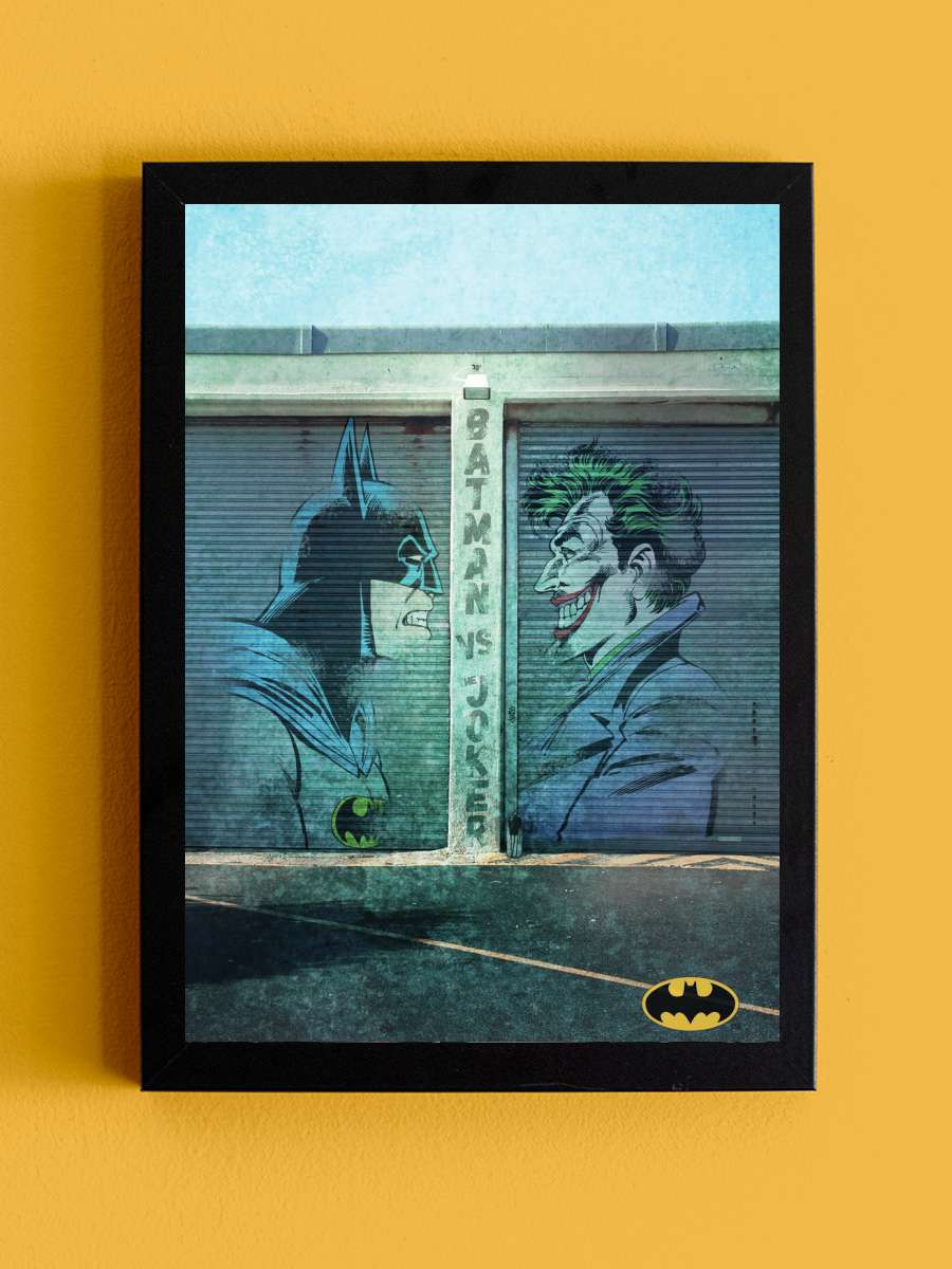 Batman vs. Joker - Grafitti Film Poster Tablo Siyah Çerçeveli Yüksek Kalite Film Duvar Tablo