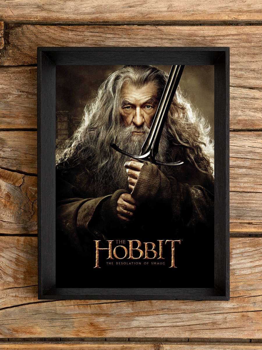 Hobbit - Gandalf Film Poster Tablo Siyah Çerçeveli Yüksek Kalite Film Duvar Tablo