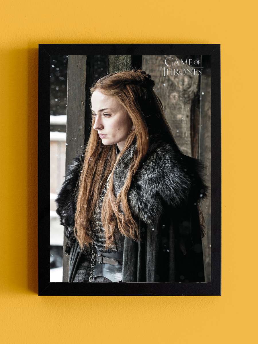 Game of Thrones - Sansa Stark Film Poster Tablo Siyah Çerçeveli Yüksek Kalite Film Duvar Tablo