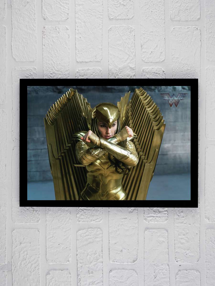 Wonder Woman 84 - Golden Film Poster Tablo Siyah Çerçeveli Yüksek Kalite Film Duvar Tablo