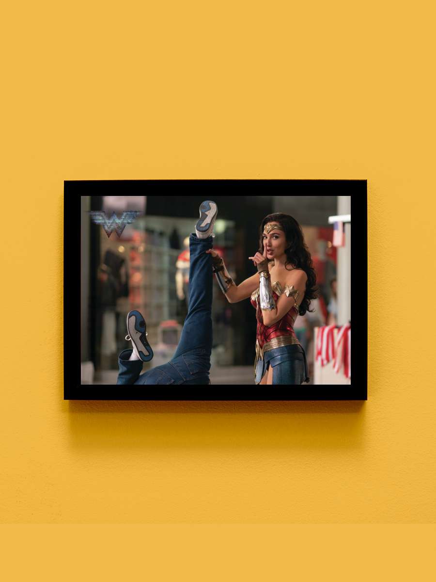 Wonder Woman - Shh Film Poster Tablo Siyah Çerçeveli Yüksek Kalite Film Duvar Tablo