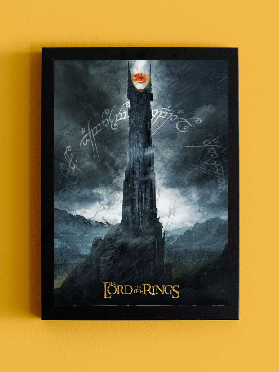 Lord of the Rings - Barad-dur Film Poster Tablo Siyah Çerçeveli Yüksek Kalite Film Duvar Tablo