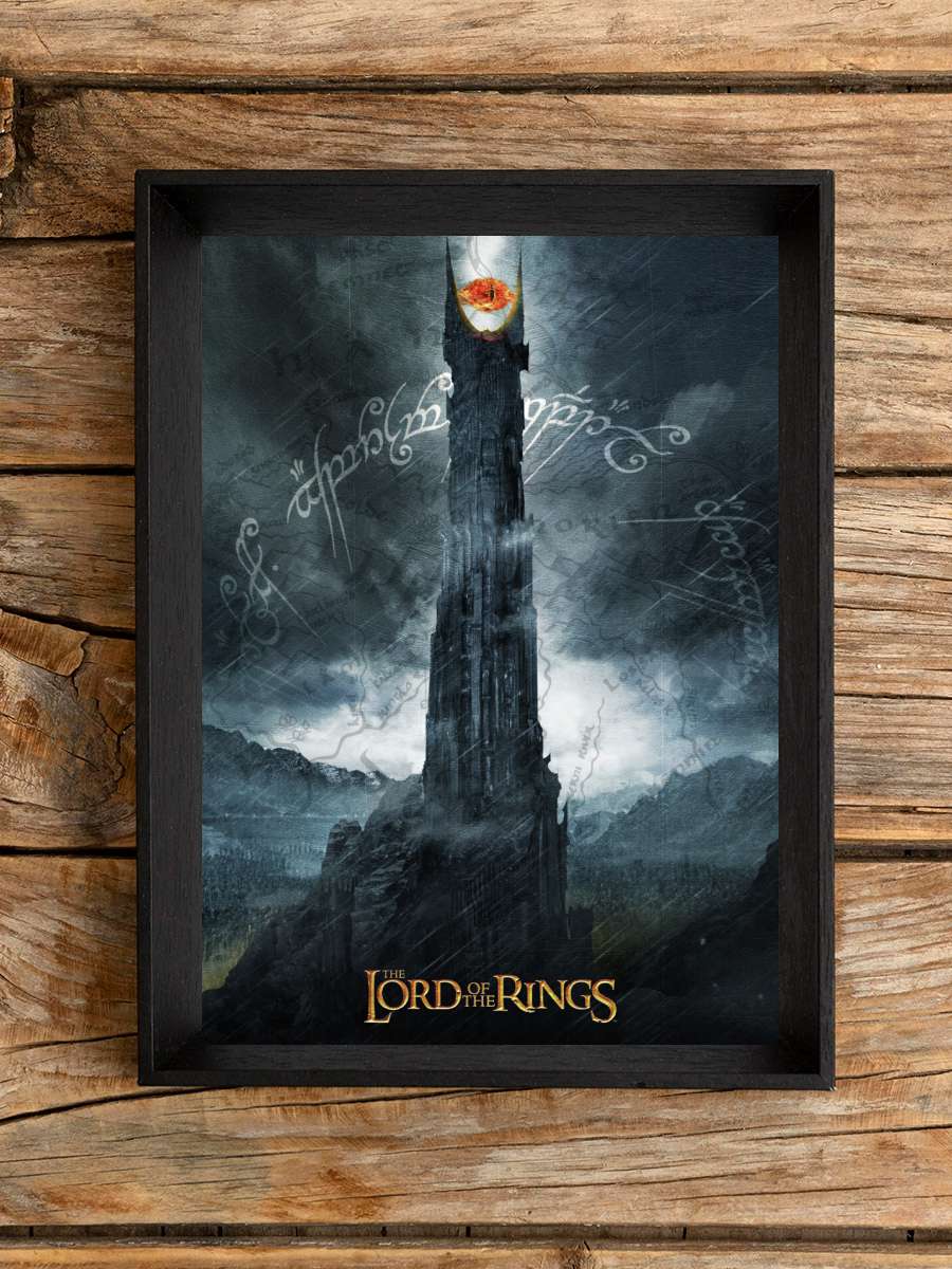 Lord of the Rings - Barad-dur Film Poster Tablo Siyah Çerçeveli Yüksek Kalite Film Duvar Tablo