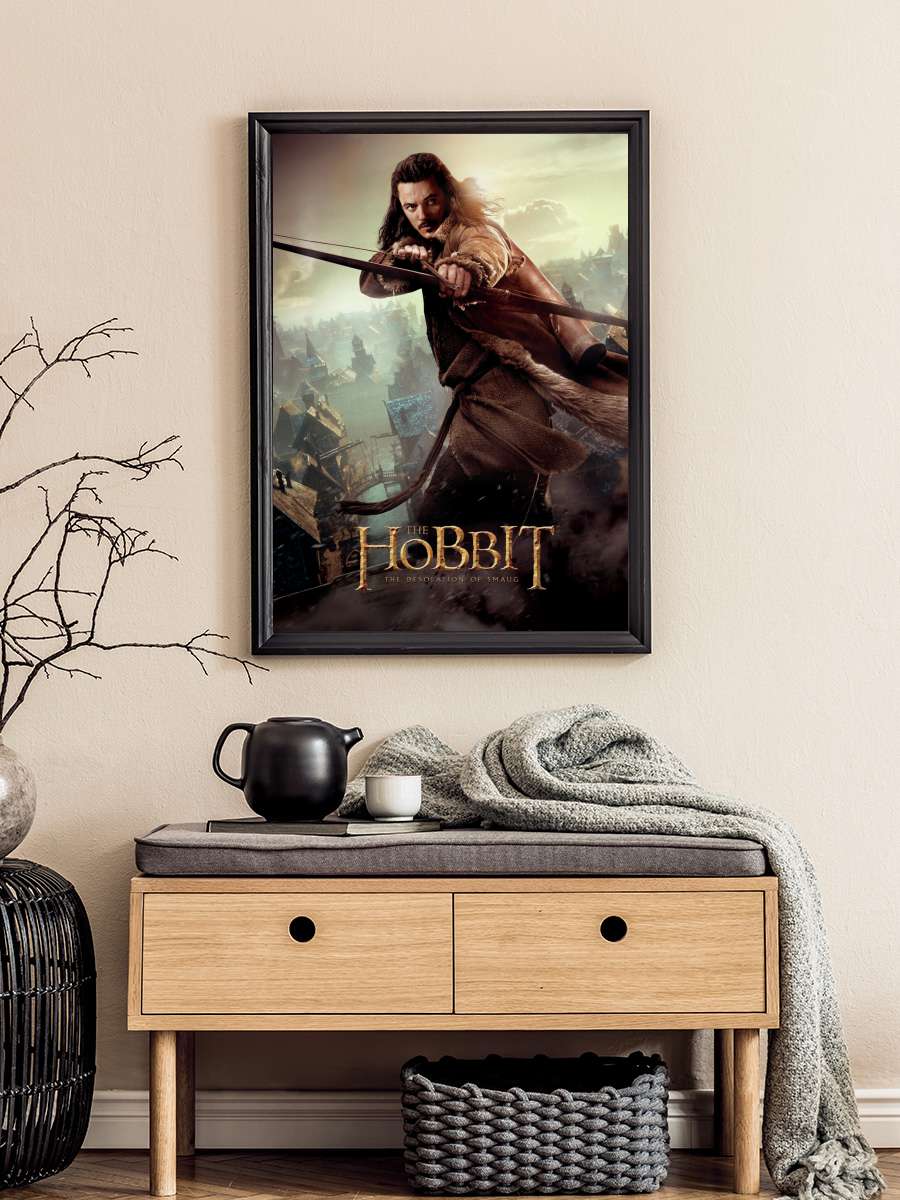 Hobbit - Bard Film Poster Tablo Siyah Çerçeveli Yüksek Kalite Film Duvar Tablo