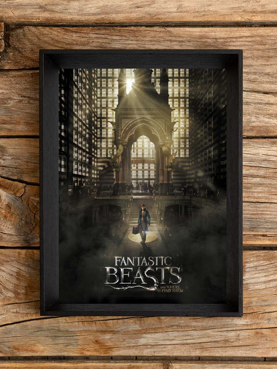 Fantastic Beasts - Where to… to find them Film Poster Tablo Siyah Çerçeveli Yüksek Kalite Film Duvar Tablo