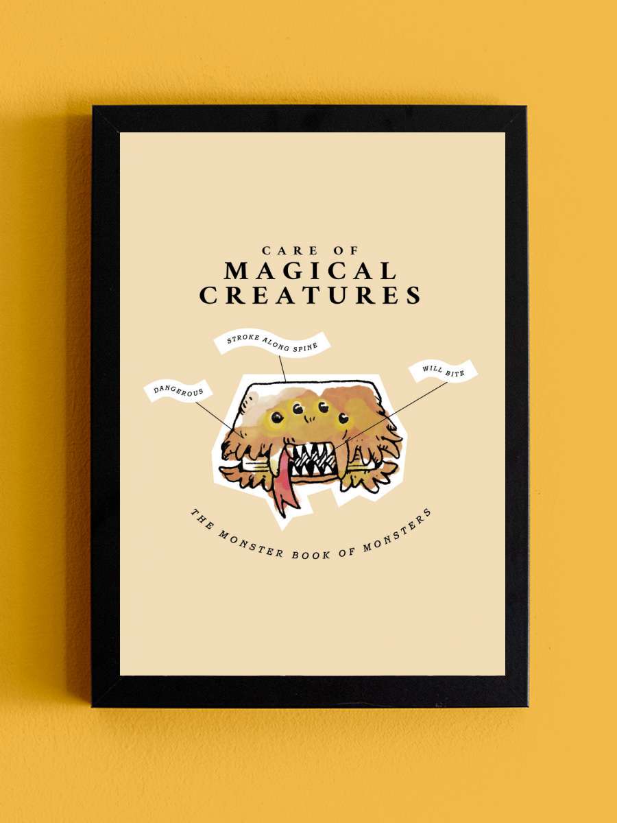 Harry Potter - Magical Creatures Film Poster Tablo Siyah Çerçeveli Yüksek Kalite Film Duvar Tablo