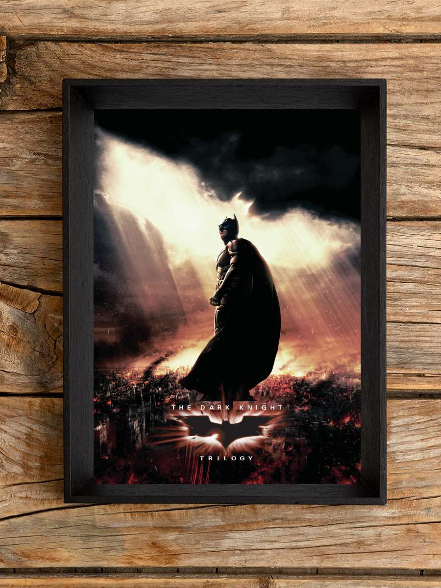 The Dark Knight Trilogy - Batman Film Poster Tablo Siyah Çerçeveli Yüksek Kalite Film Duvar Tablo