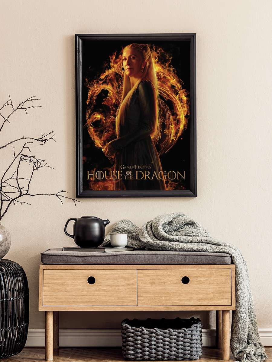 House of Dragon - Princess… Princess Rhaenys Velaryon Film Poster Tablo Siyah Çerçeveli Yüksek Kalite Film Duvar Tablo