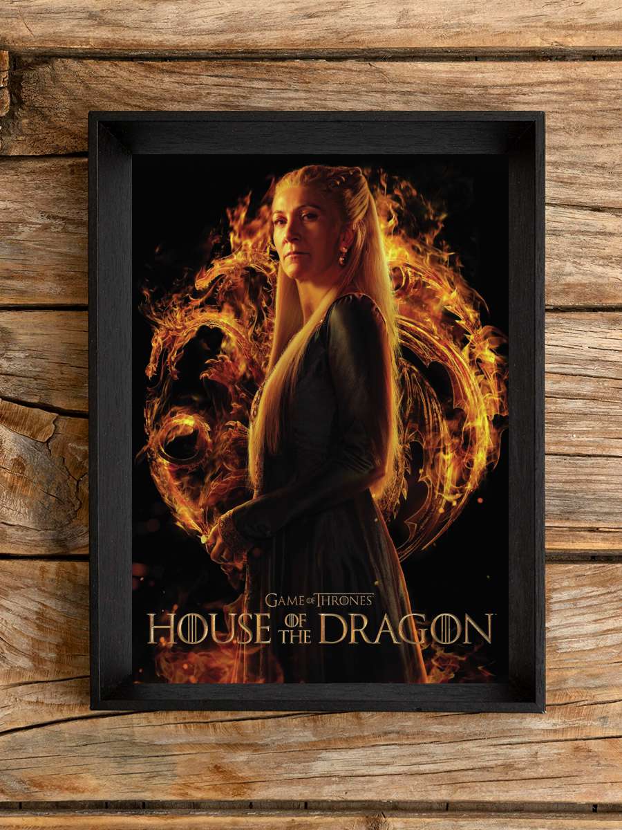 House of Dragon - Princess… Princess Rhaenys Velaryon Film Poster Tablo Siyah Çerçeveli Yüksek Kalite Film Duvar Tablo