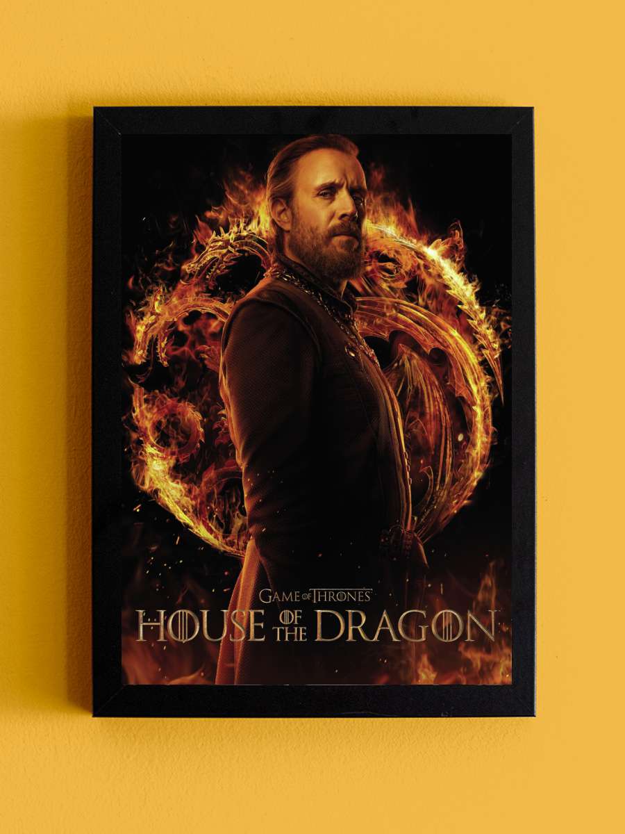 House of Dragon - Otto Hightower Film Poster Tablo Siyah Çerçeveli Yüksek Kalite Film Duvar Tablo